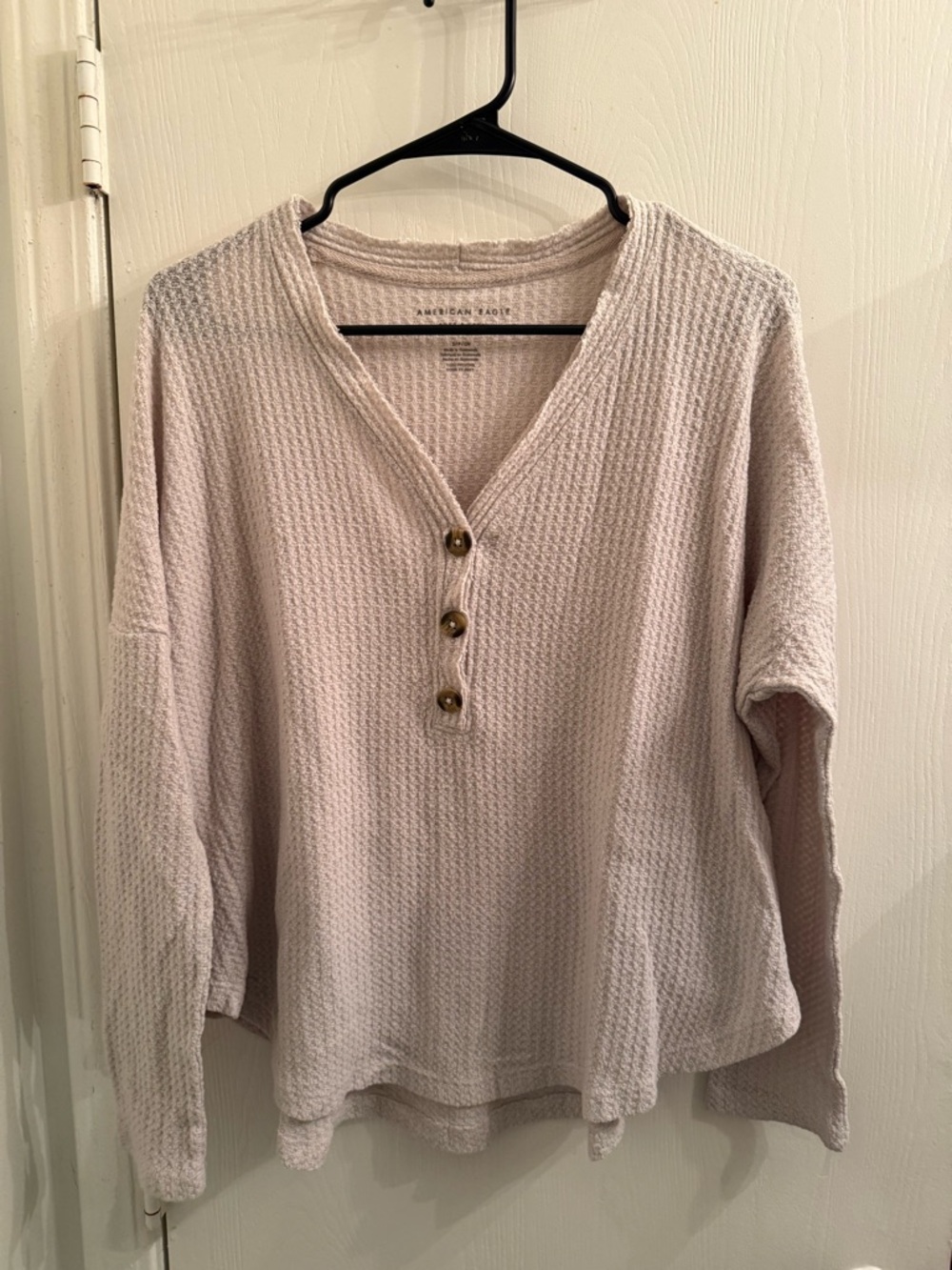 American Eagle Soft Waffle Henley Top
